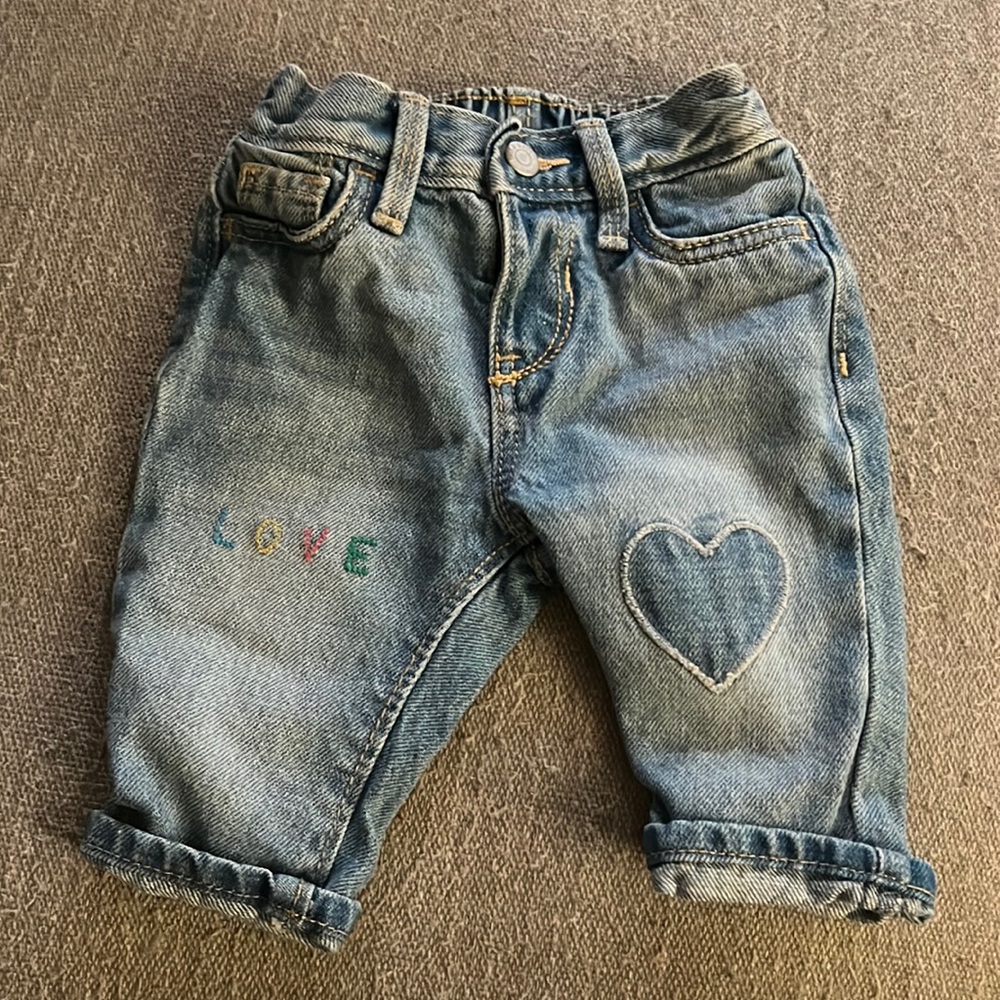Embroidered Jeans (0-3M)